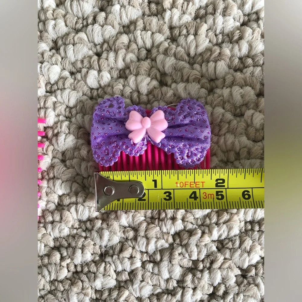 New Children’s Girls Sparkly Purple bow Hair side comb accessories